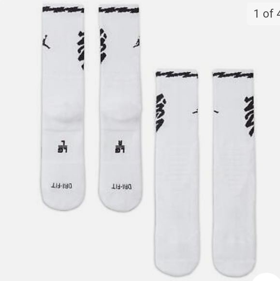 NWT Jordan Zion Flight Crew Socks - Picture 3 of 8